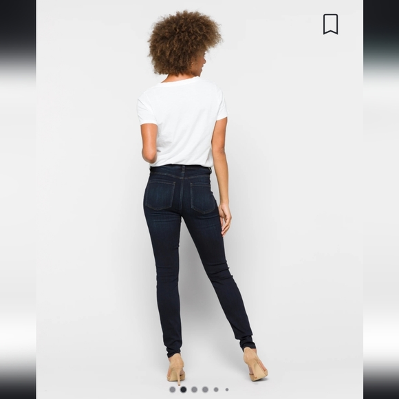 Dark Wash High Rise Skinny Jeans - Picture 5 of 5